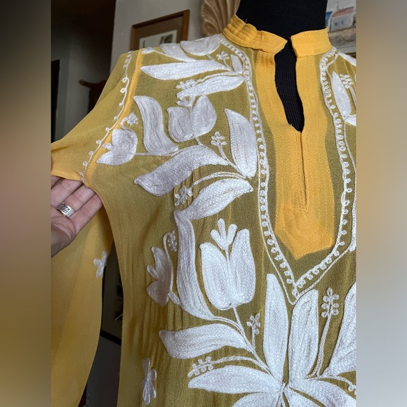 Embroidered chiffon tunic - Picture 4 of 10